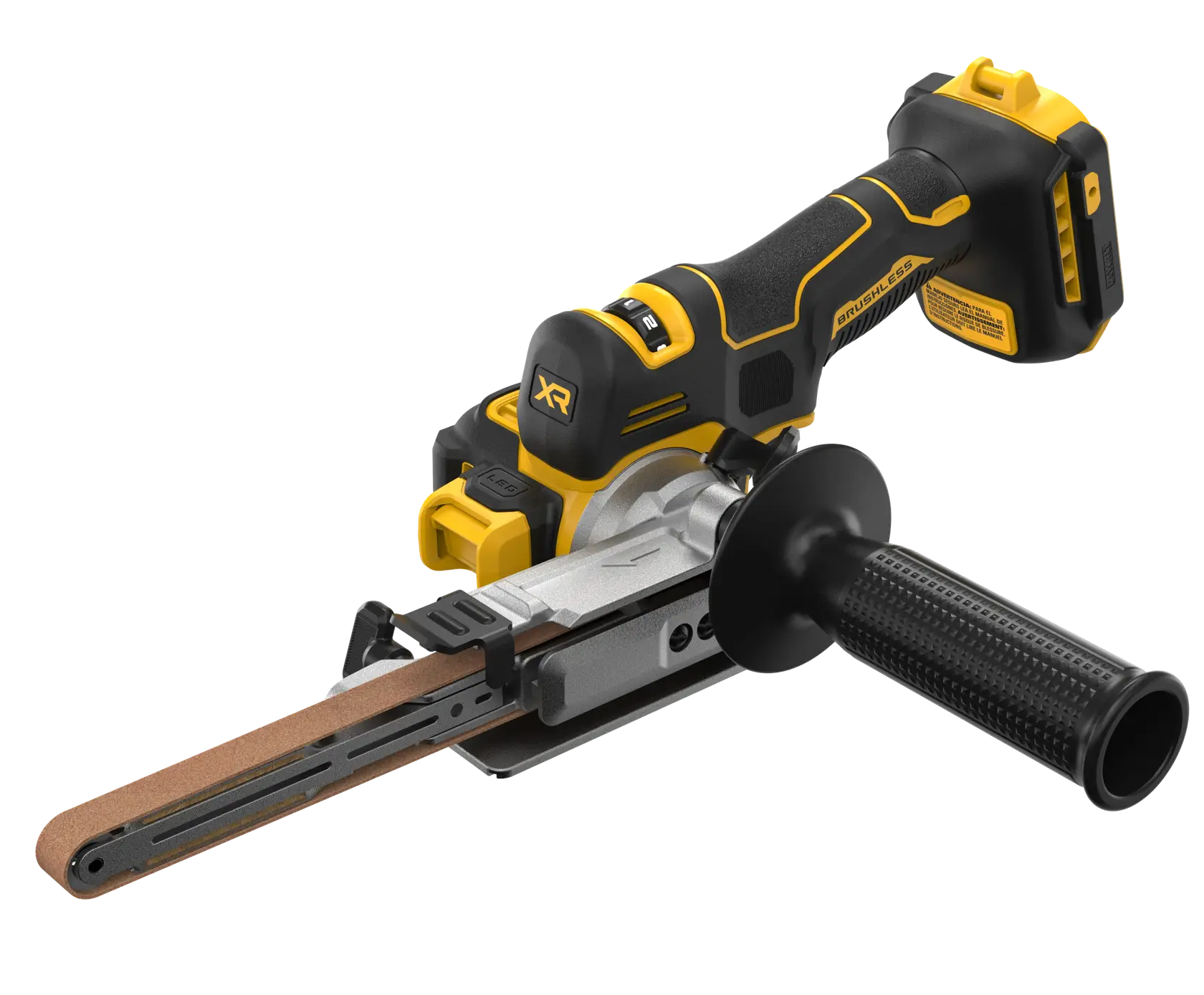 DEWALT 20V* MAX XR Bandfile viewed from top right angle