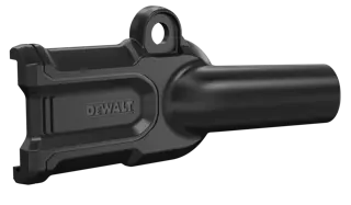 DEWALT 20V MAX XR Bandfile Dust Shroud viewed from front left side on white background