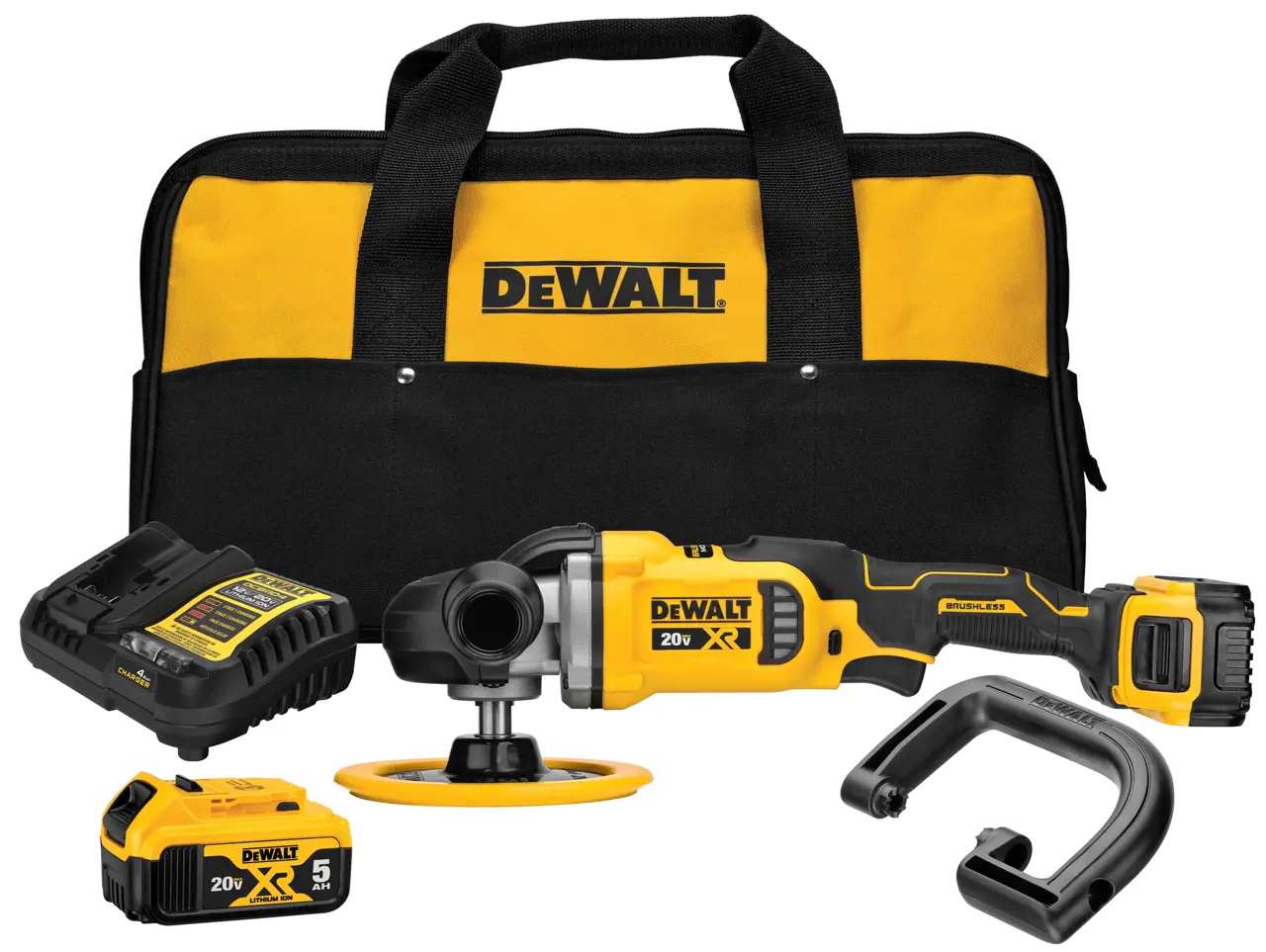 20V MAX XR 7-in Cordless Variable-Speed Rotary Polisher with (2) 5.0Ah Batteries