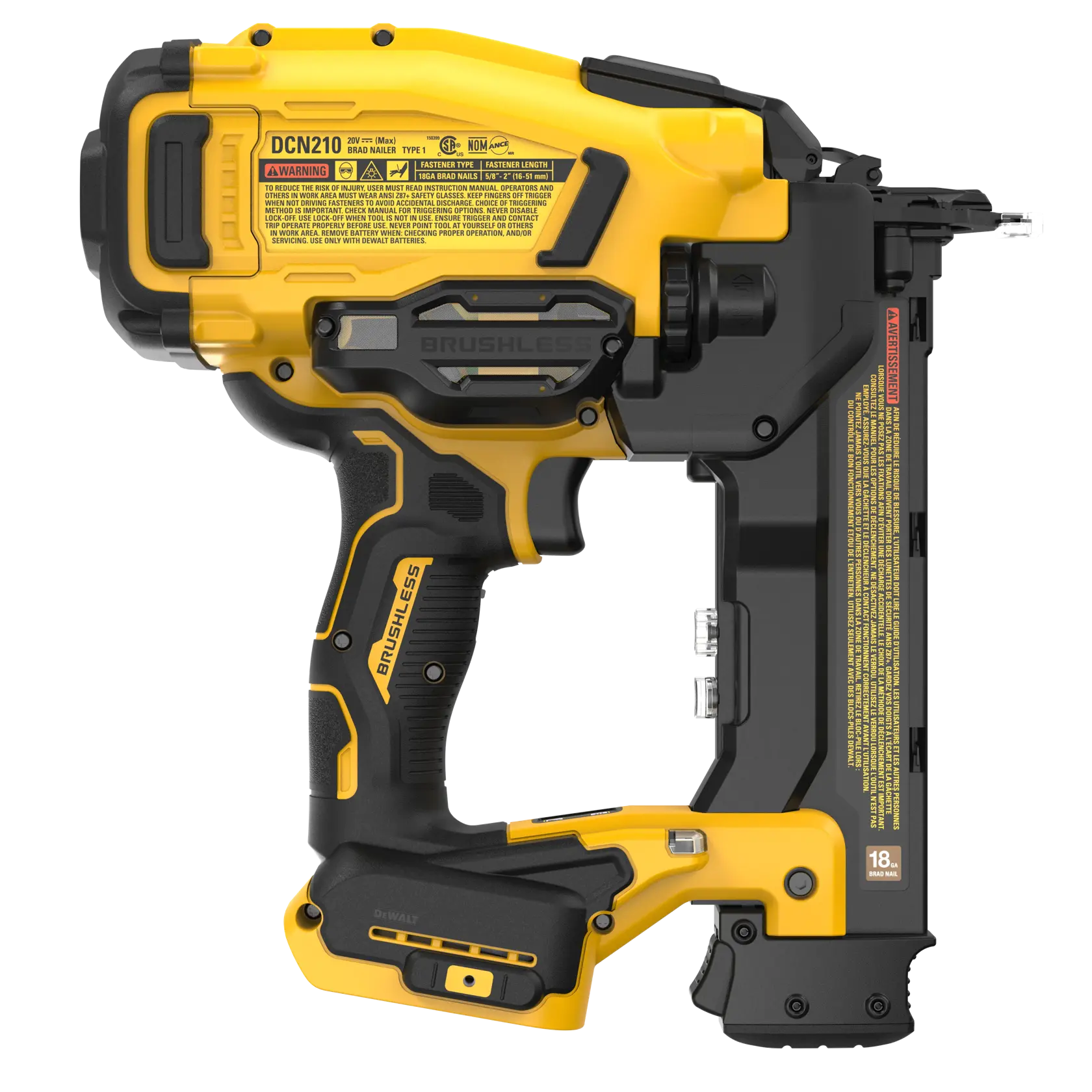 DEWALT® 20V MAX XR 18Ga Brad Nailer  (Bare) thumbnail 4