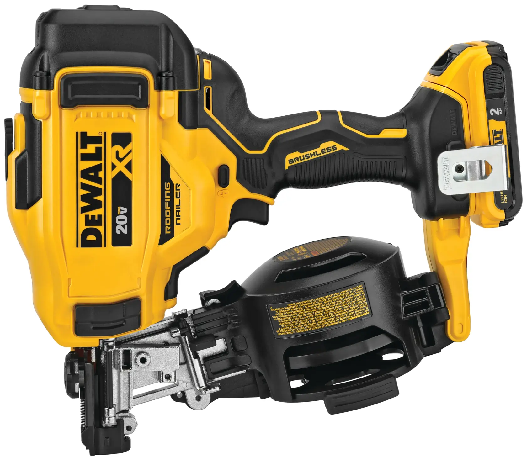 DEWALT® 20V MAX* 15° Cordless Coil Roofing Nailer Kit