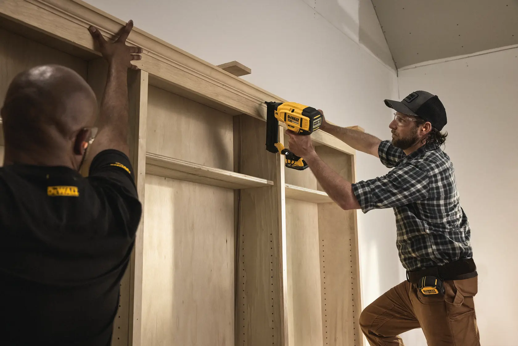 Talent nailing material in a residential environment