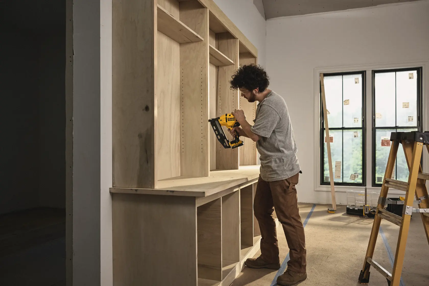 Talent nailing material in a residential environment