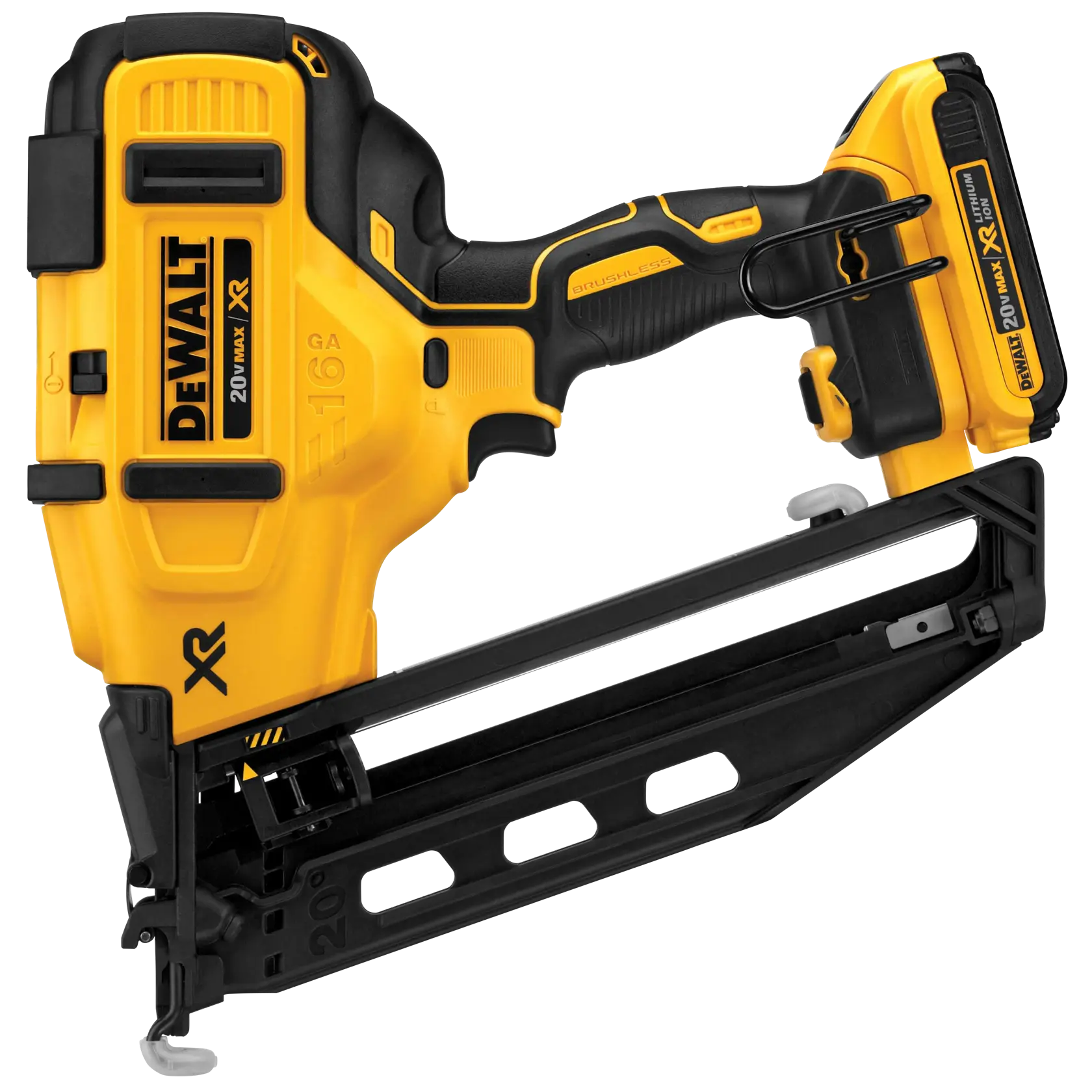 DEWALT® 20V MAX* XR® 16 GA Angled Finish Nailer - Kit