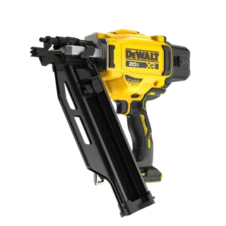 DEWALT® 20V MAX* XR® 30 gauge Framing Nailer with battery at a 3/4 front facing angle
