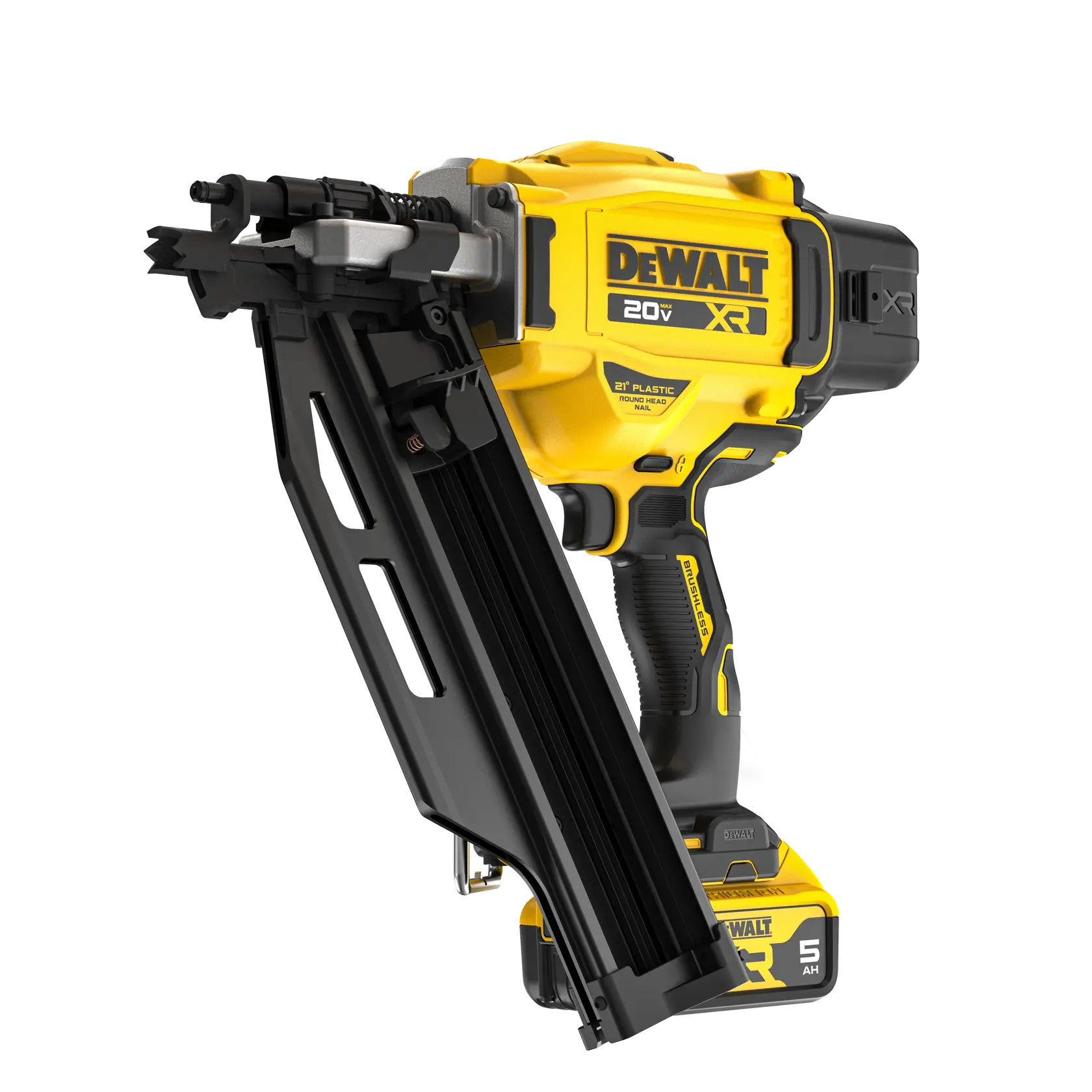DEWALT® 20V MAX* Brushless Cordless 21° Plastic Framing Nailer Kit