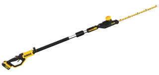 Profile of Pole Hedge Trimmer with battery.