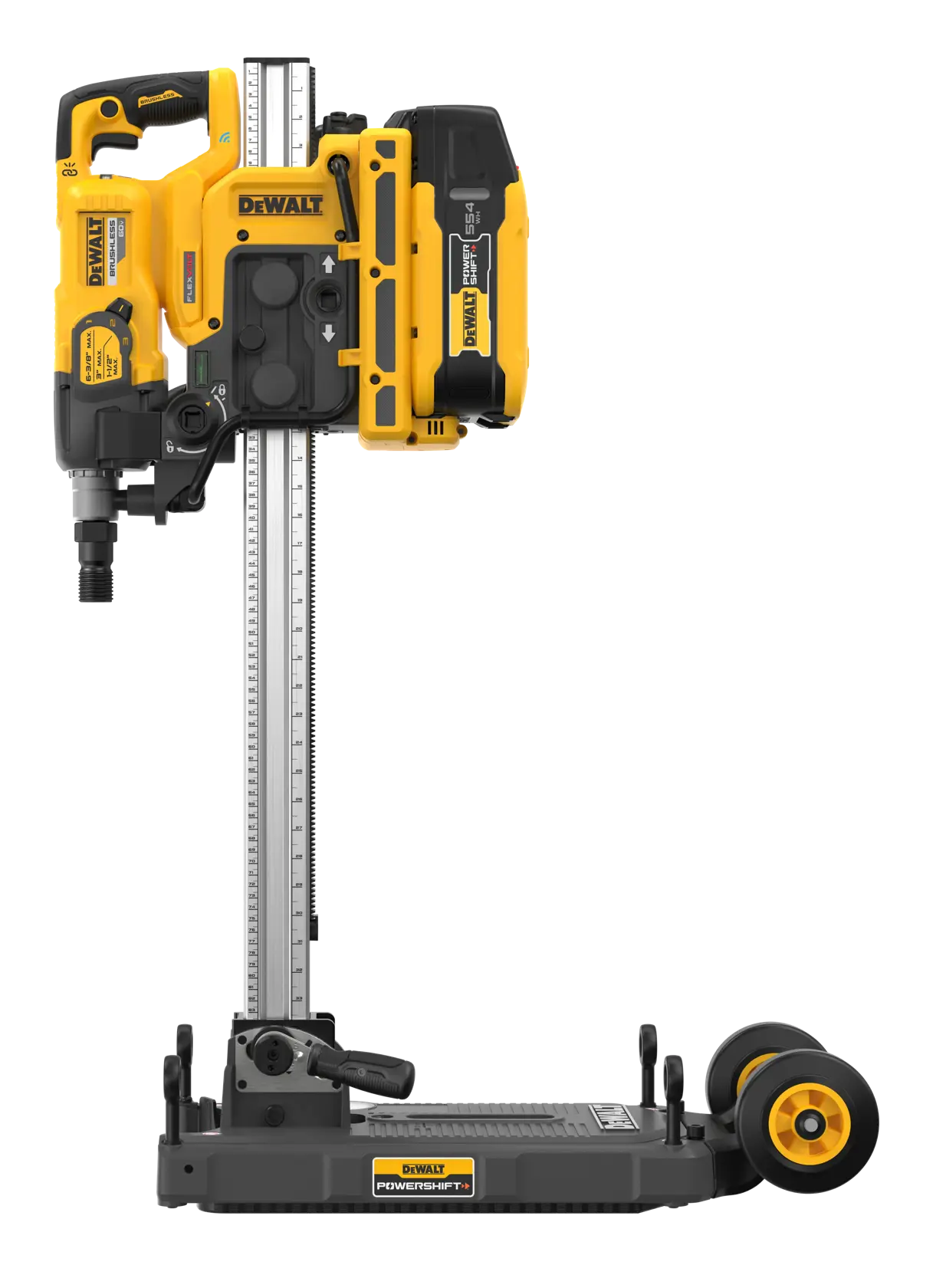 DEWALT POWERSHIFT™ 6.375IN CORE DRILL STAND KIT on white background