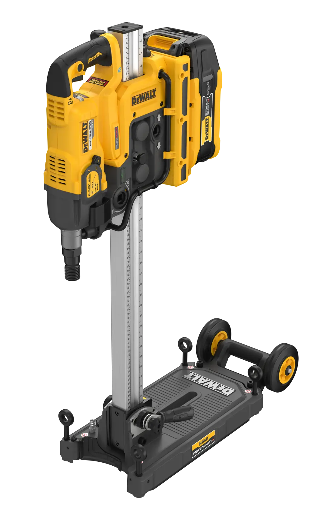 DEWALT POWERSHIFT™ 6.375IN CORE DRILL STAND KIT on white background