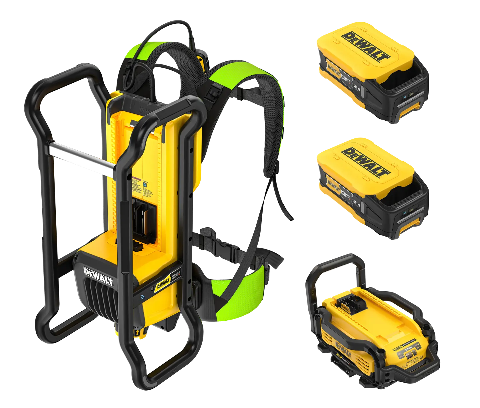 DEWALT POWERSHIFT™ BACKPACK CONCRETE VIBRATOR  on white background
