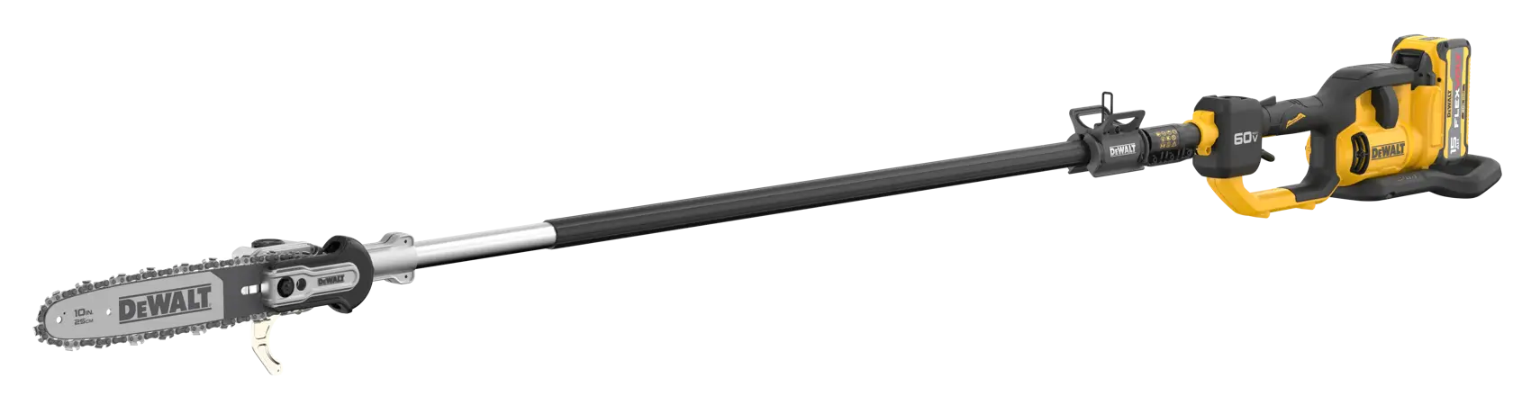 Side view of kitted  DEWALT Fixed Pole Saw