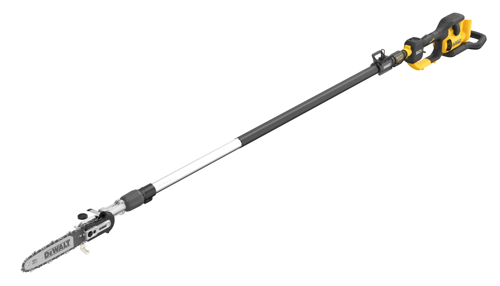 Front view of Bare  DEWALT telescoping Pole Saw