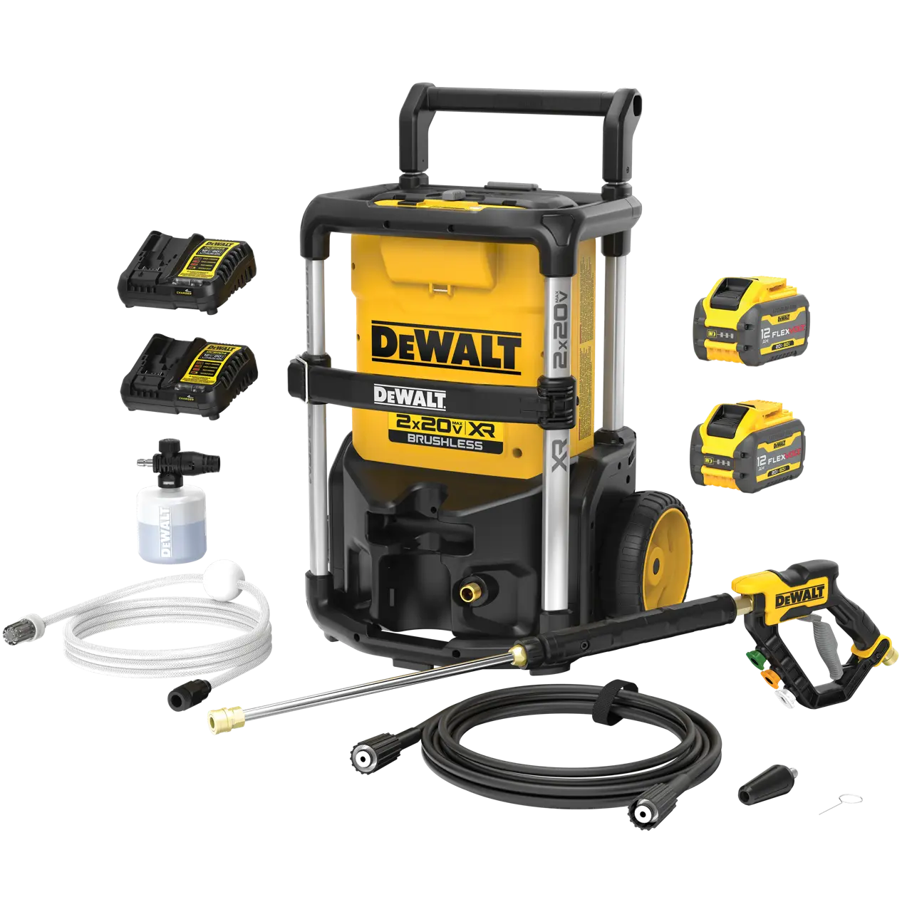 2X20V MAX 1600 MAX PSI 1.2 GPM Brushless Cordless Pressure Washer Kit