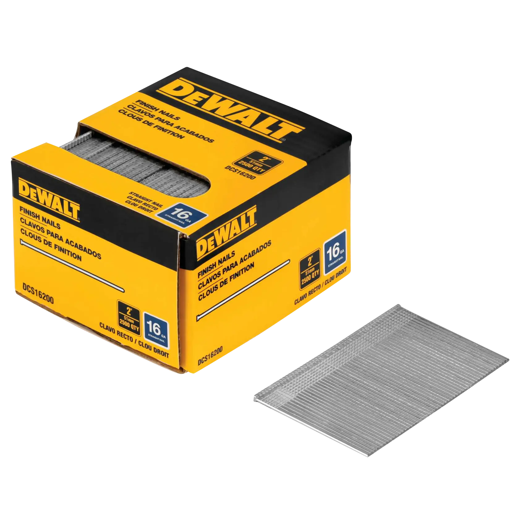 FINISH FASTENER LENGTH 2 INCH in box.