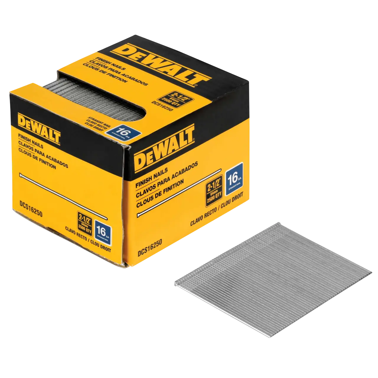 2-1/2 in. 16ga Straight Finish Nail (2500 Pk)