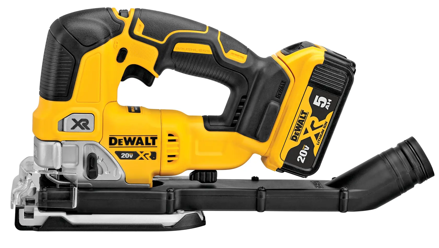 Profile of  Cordless Jig Saw with battery.