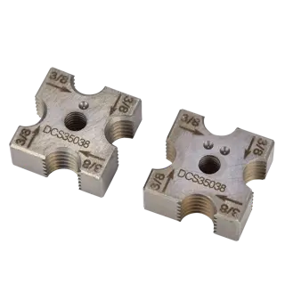 Two Replacement Cutting Dies measuring 3 eighths of an inch