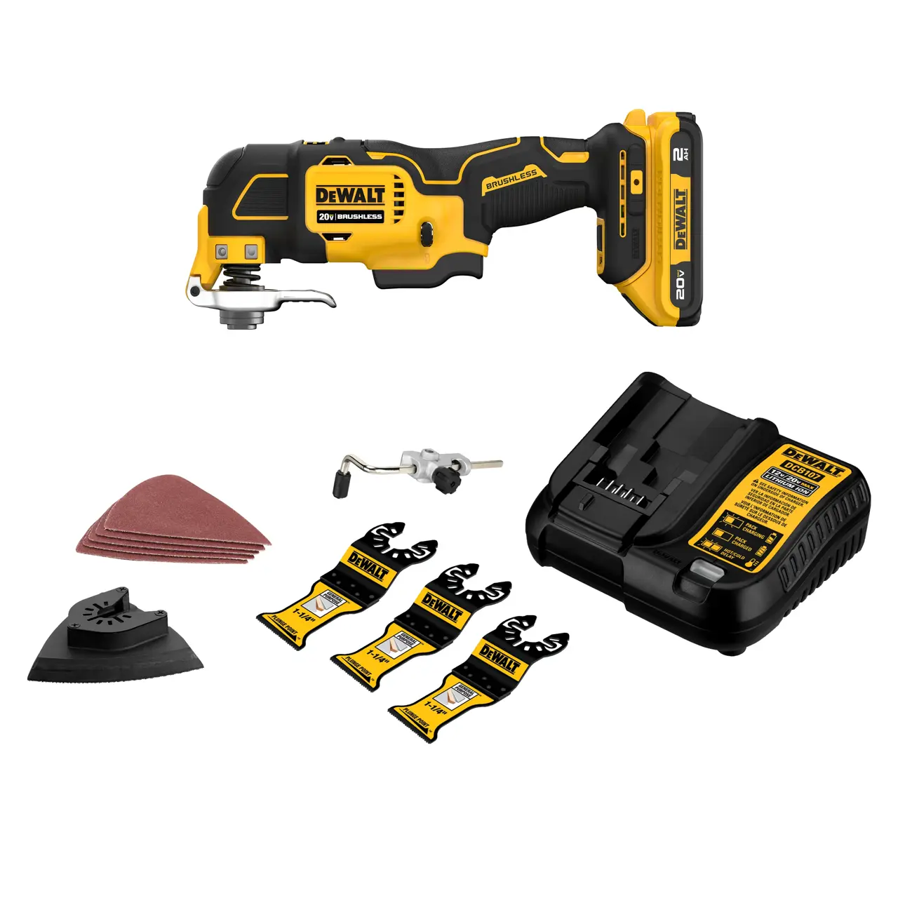 20V MAX XR Brushless Cordless 3-Speed Oscillating Multi-Tool Kit (2.0 Ah Battery)