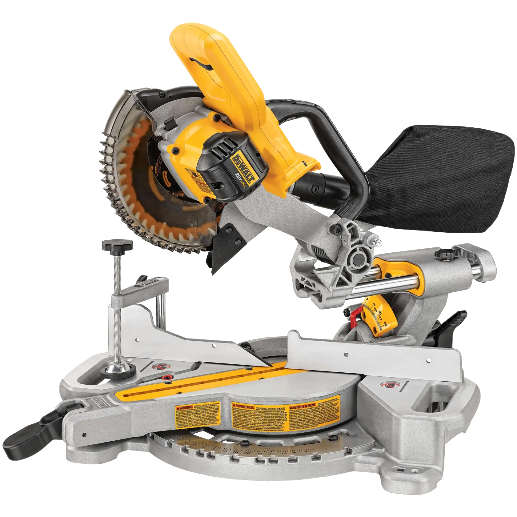 Profile of 7 and 1 quarter inch Sliding Miter Saw