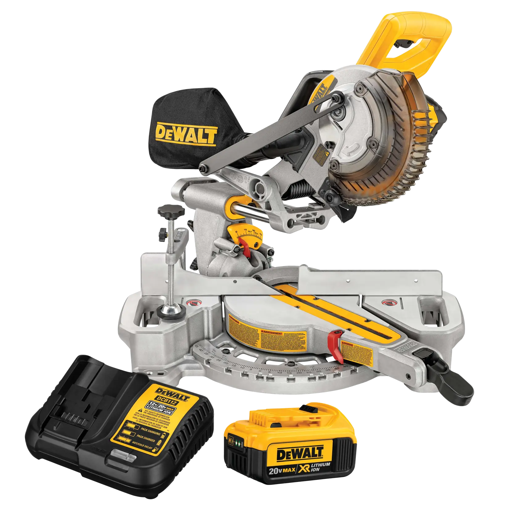 7 and 1 quarter inch Sliding Miter Saw kit including battery and charger