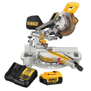 7 and 1 quarter inch Sliding Miter Saw kit including battery and charger