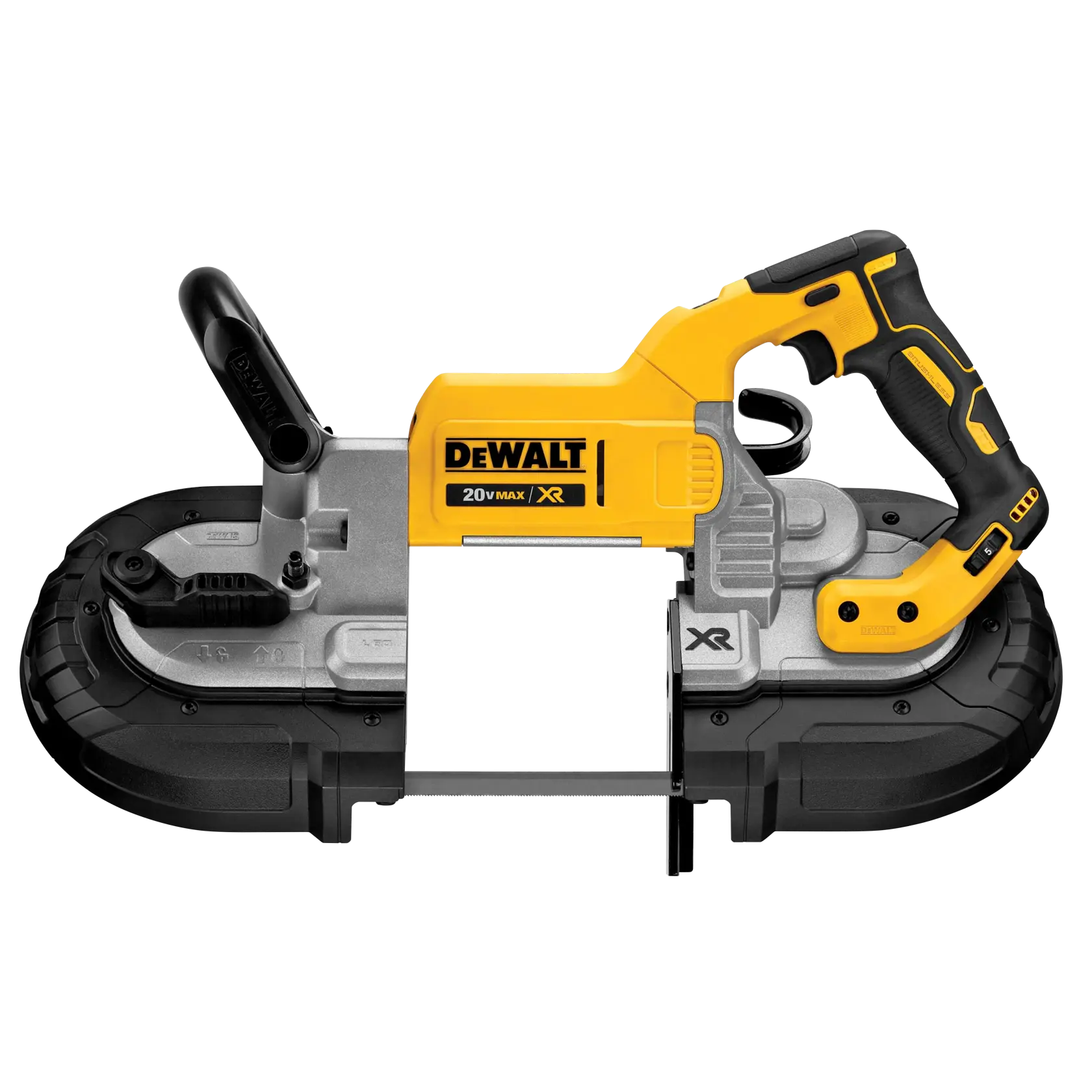 Profile of the XR Brushless Deep Cut Band Saw without battery