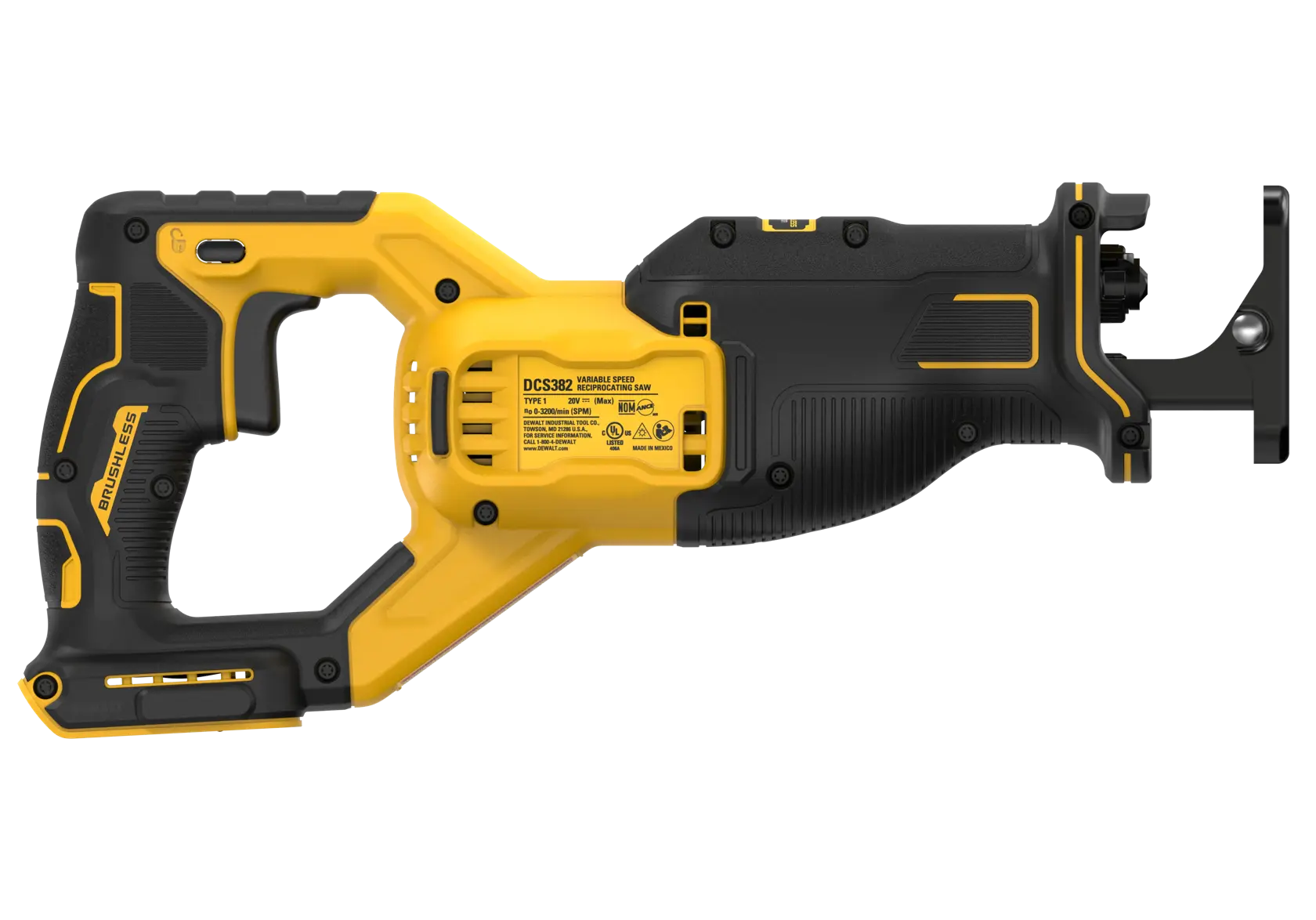 DEWALT® 20V MAX* XR® Brushless Cordless Reciprocating Saw (Tool Only) thumbnail 4