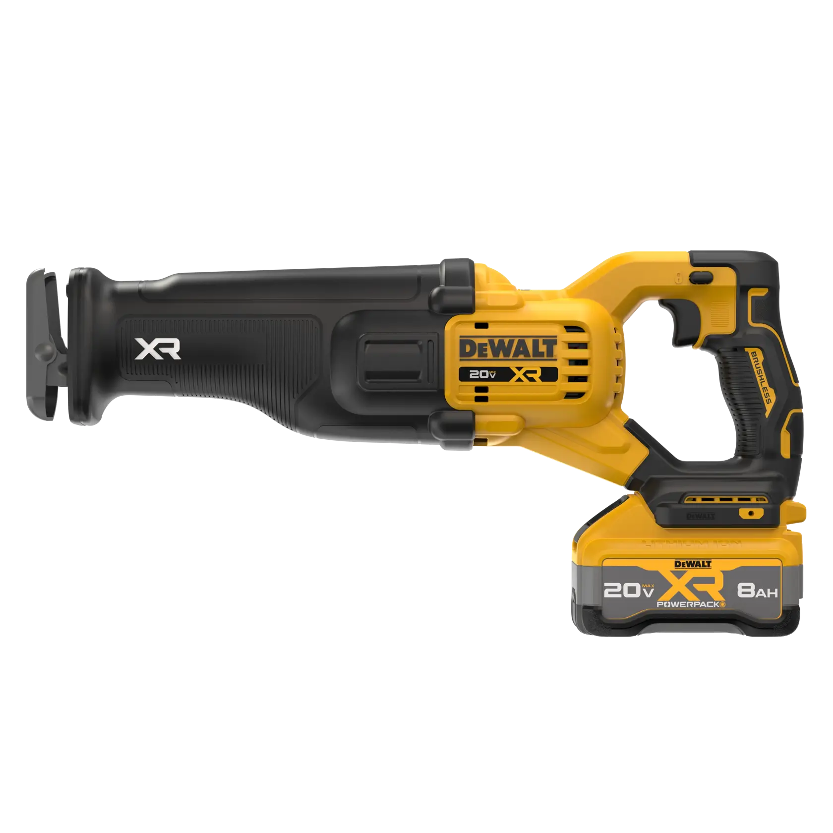 recip saw side facing angle with battery 