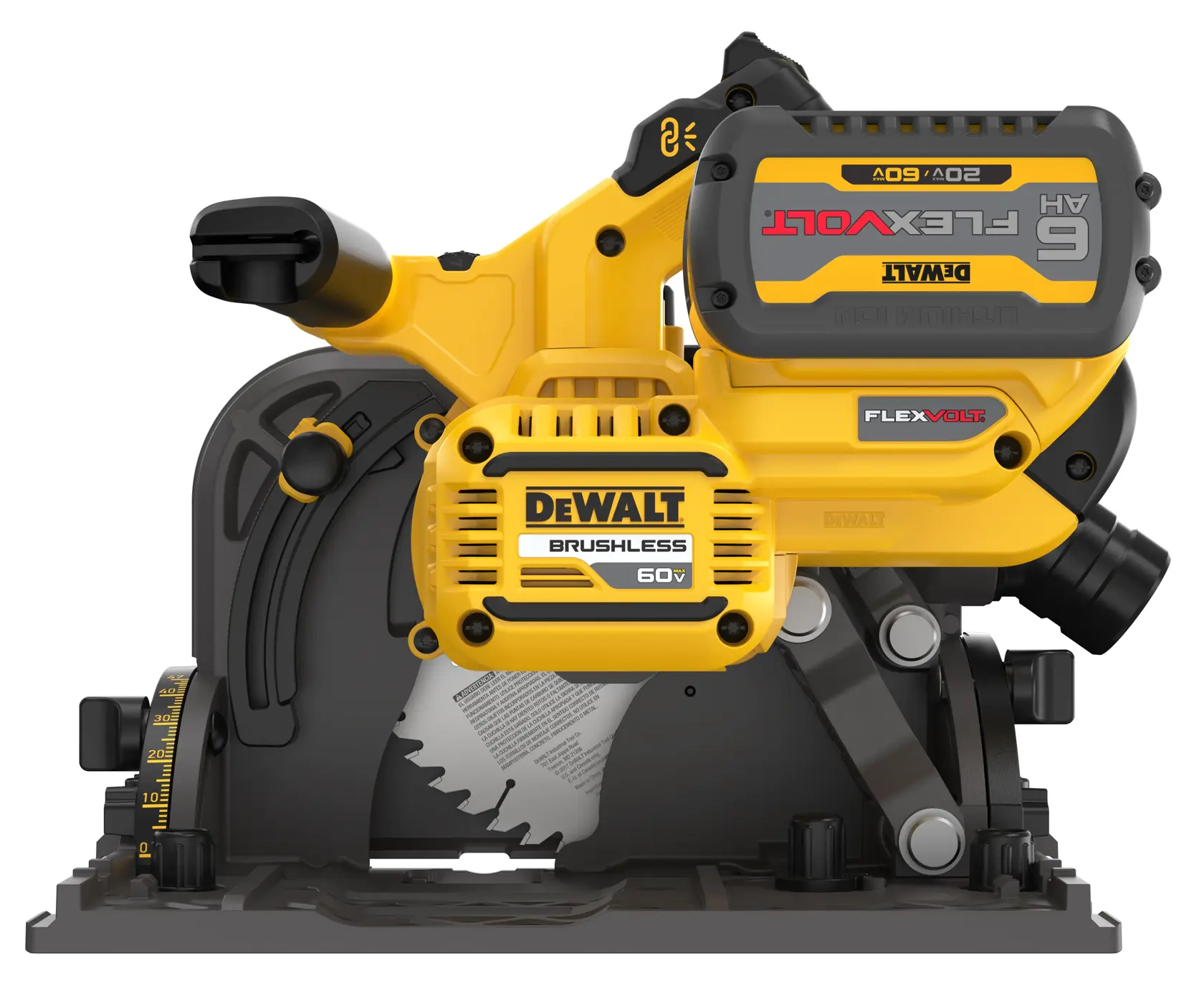 Dewalt Track Saw showing labels kitted 
