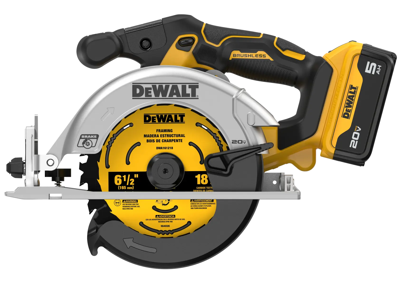 Brushless cordless circular saw.