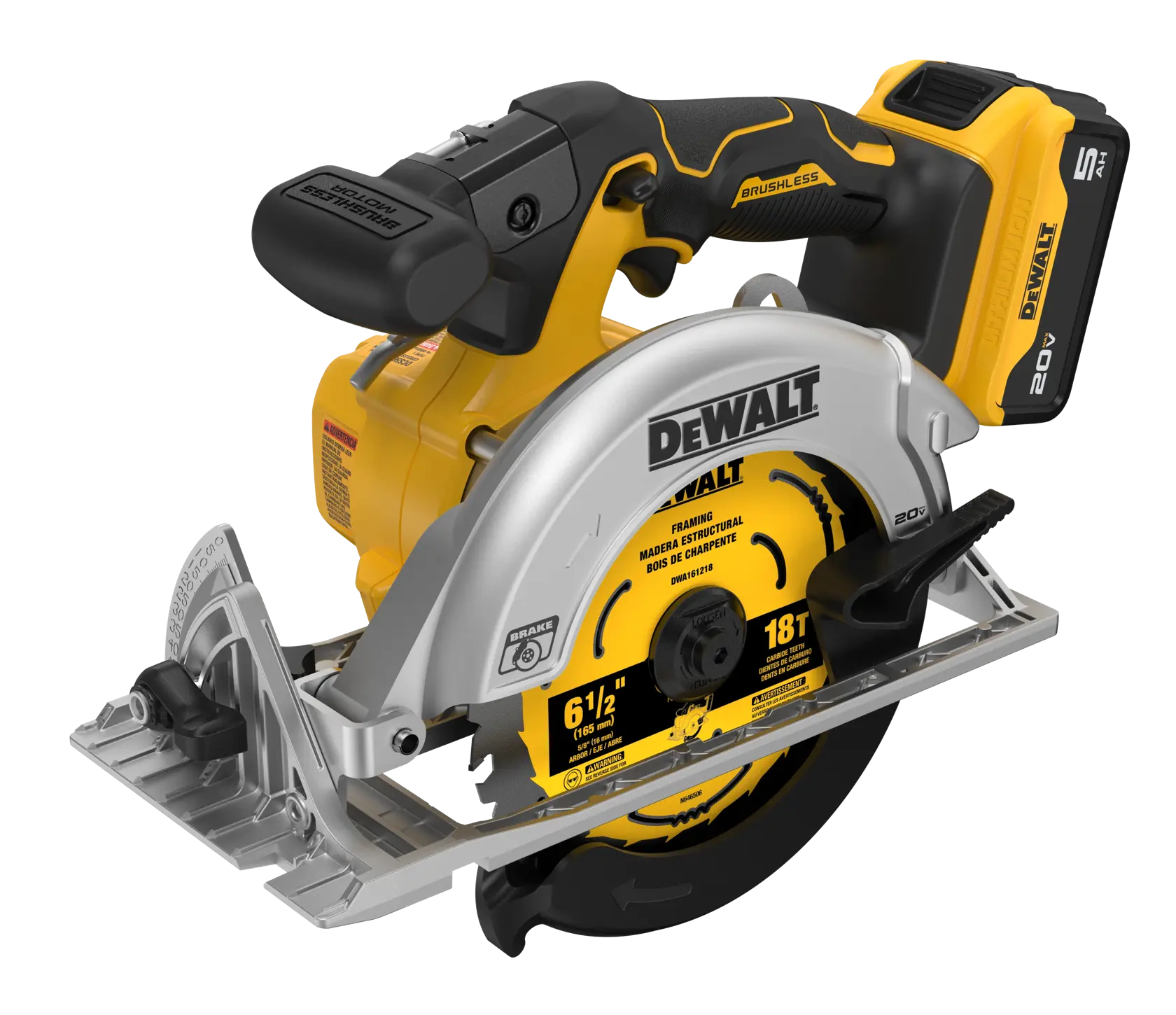 Profile of Brushless cordless circular saw kit.