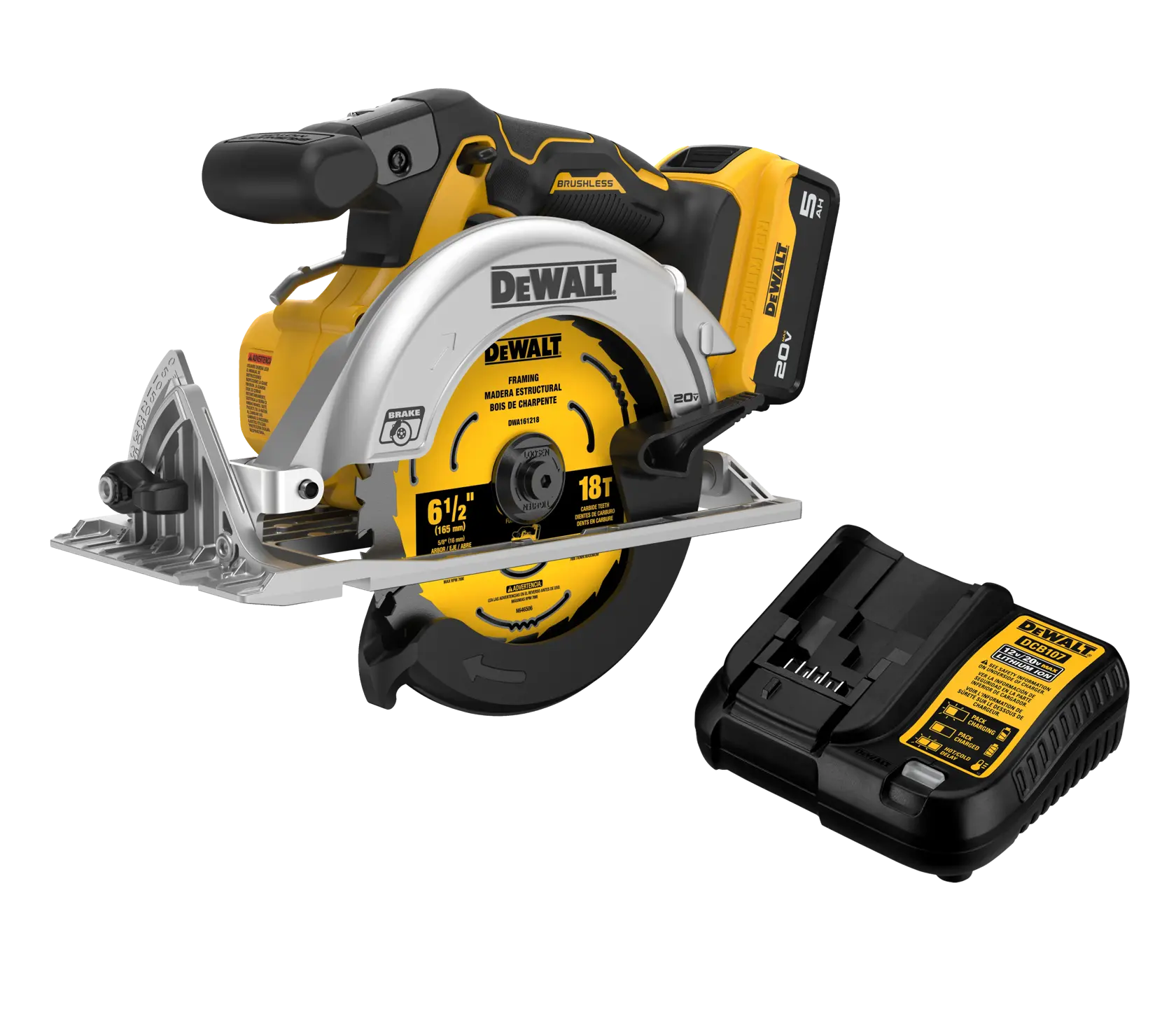 Kit image of the 20V MAX* XR® 6-1/2 in. Brushless Cordless Circular Saw Kit