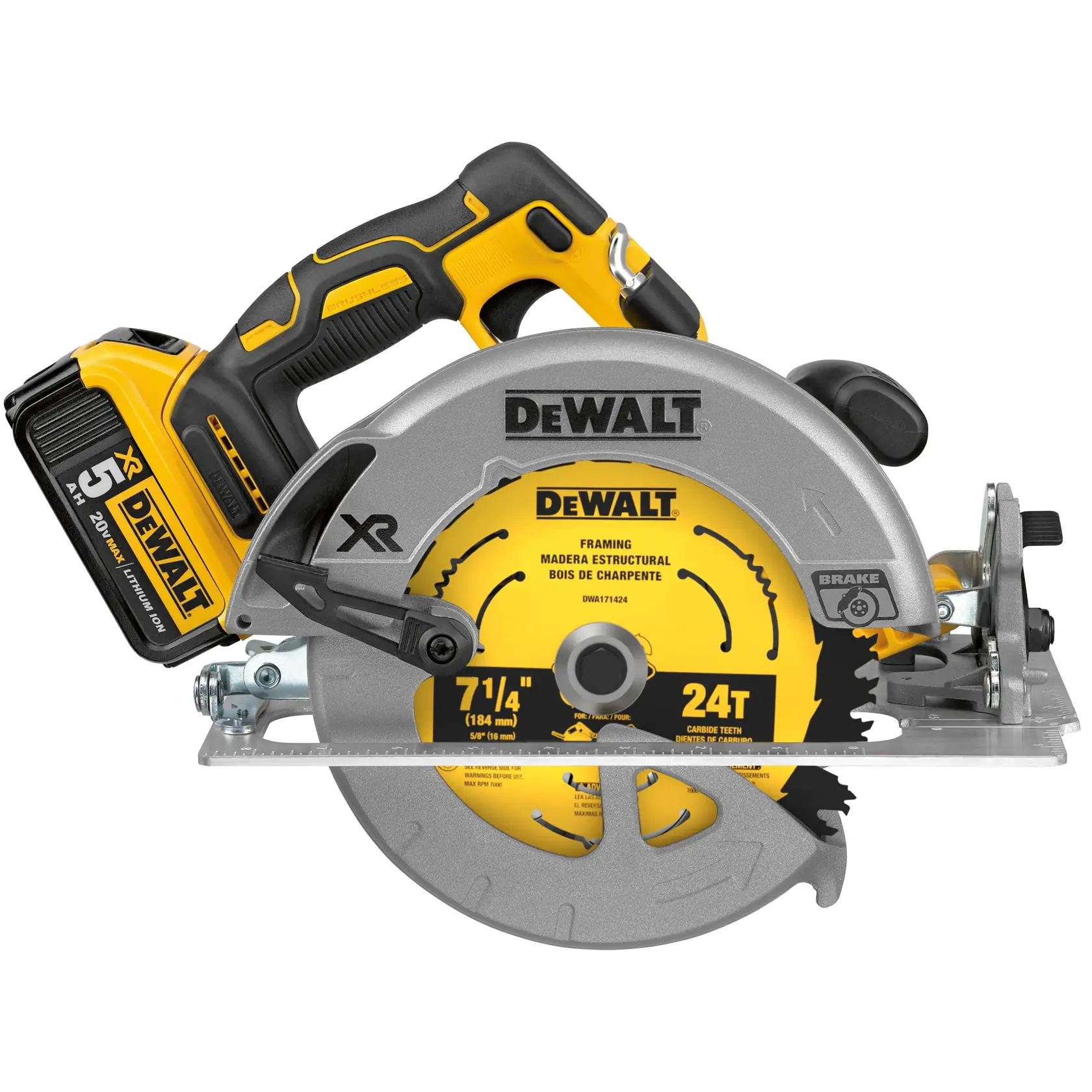 DEWALT® 20V MAX* XR® Brushless Cordless 7-1/4 in. Circular Saw Kit