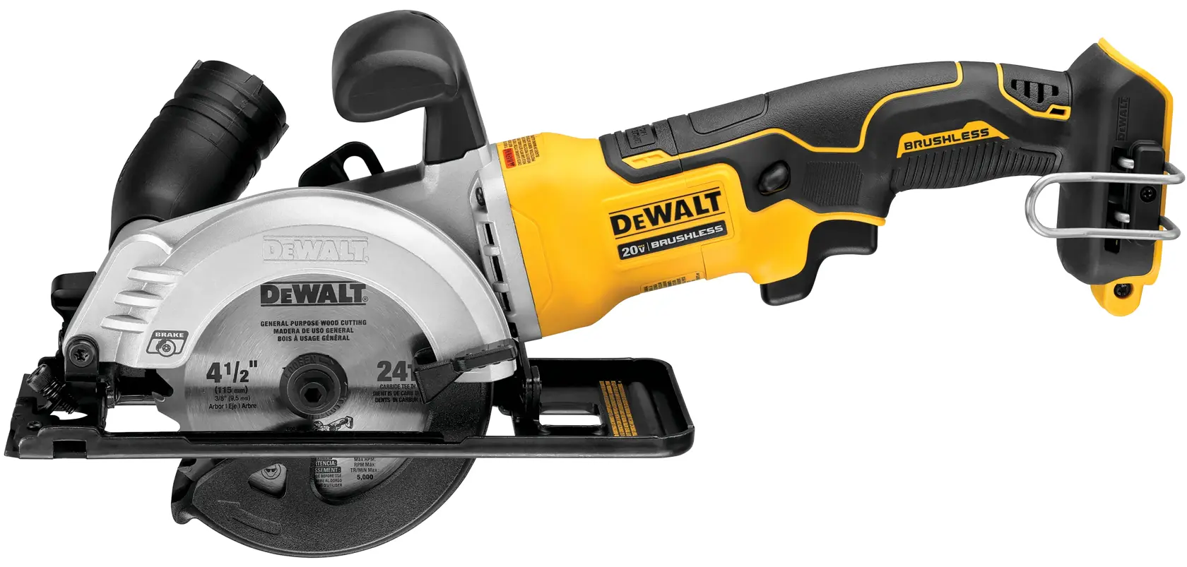 DEWALT® 20V MAX* ATOMIC™ Brushless Cordless 4-1/2-in (114-mm) Circular Saw (Tool Only) thumbnail 4