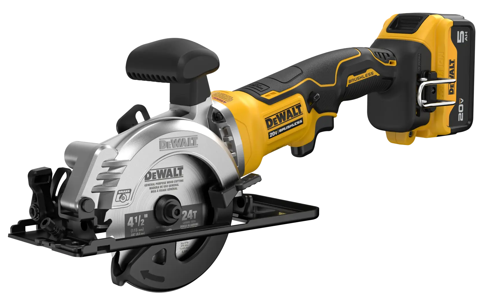 DEWALT® 20V MAX* ATOMIC™ Brushless Cordless 4-1/2-in. Circular Saw Kit