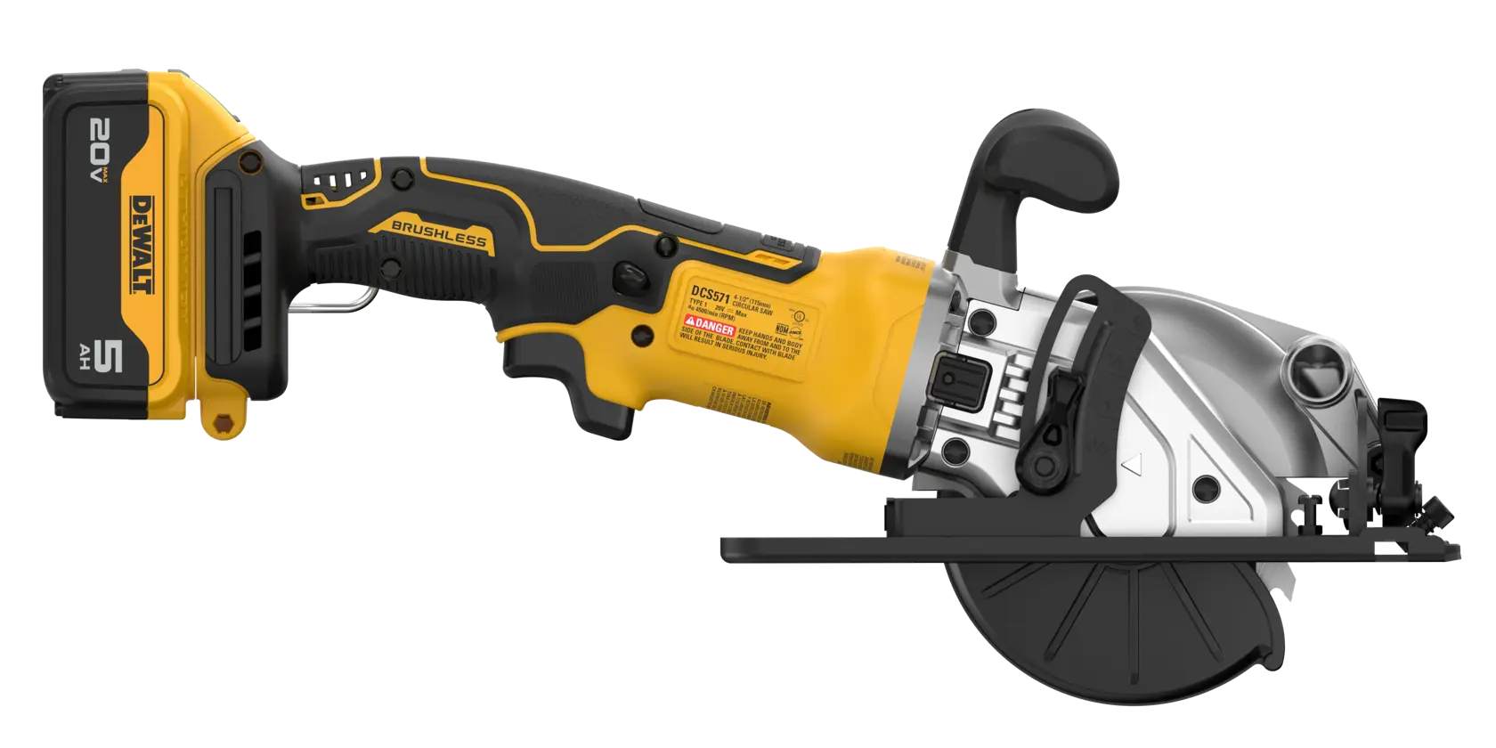 DEWALT® 20V MAX* ATOMIC™ Brushless Cordless 4-1/2-in. Circular Saw Kit thumbnail 4