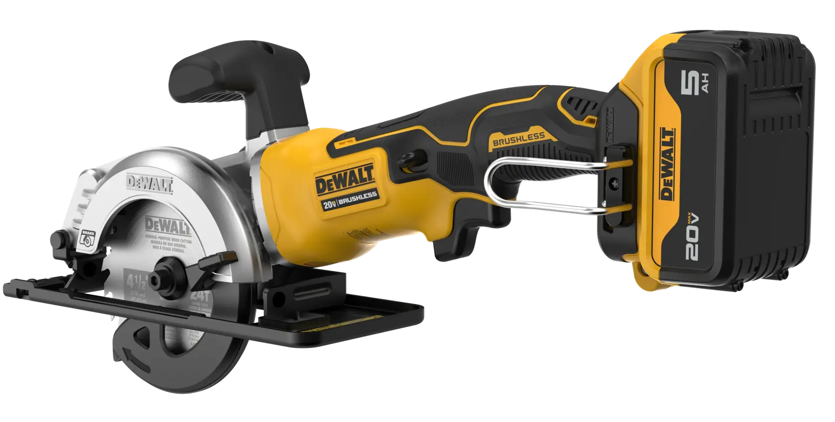 DEWALT® 20V MAX* ATOMIC™ Brushless Cordless 4-1/2-in. Circular Saw Kit thumbnail 5
