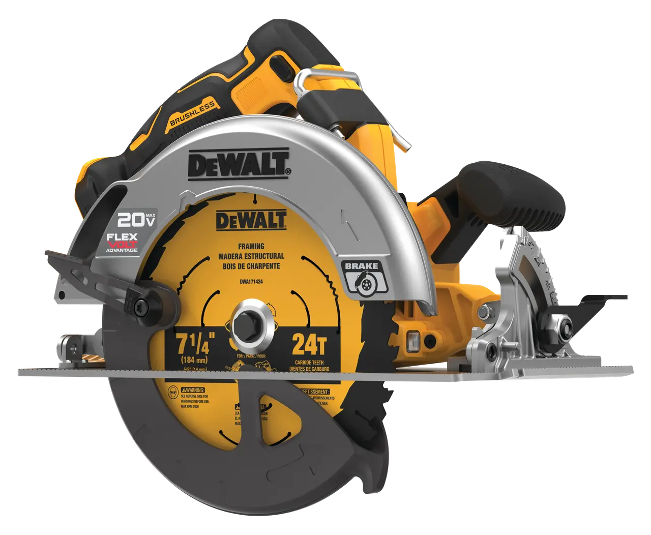 20V MAX 7-1/4-in Brushless Cordless Circular Saw With FLEXVOLT Advantage (Tool Only)