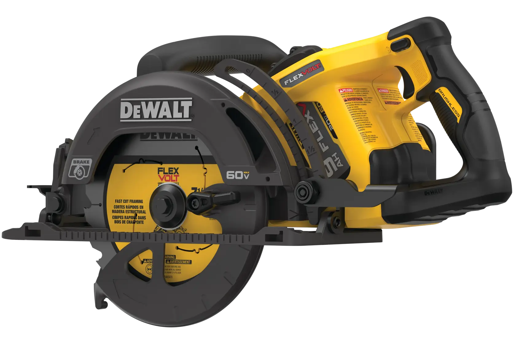 DEWALT® 60V MAX* Brushless Cordless 7-1/4-in. Worm Drive Saw Kit
