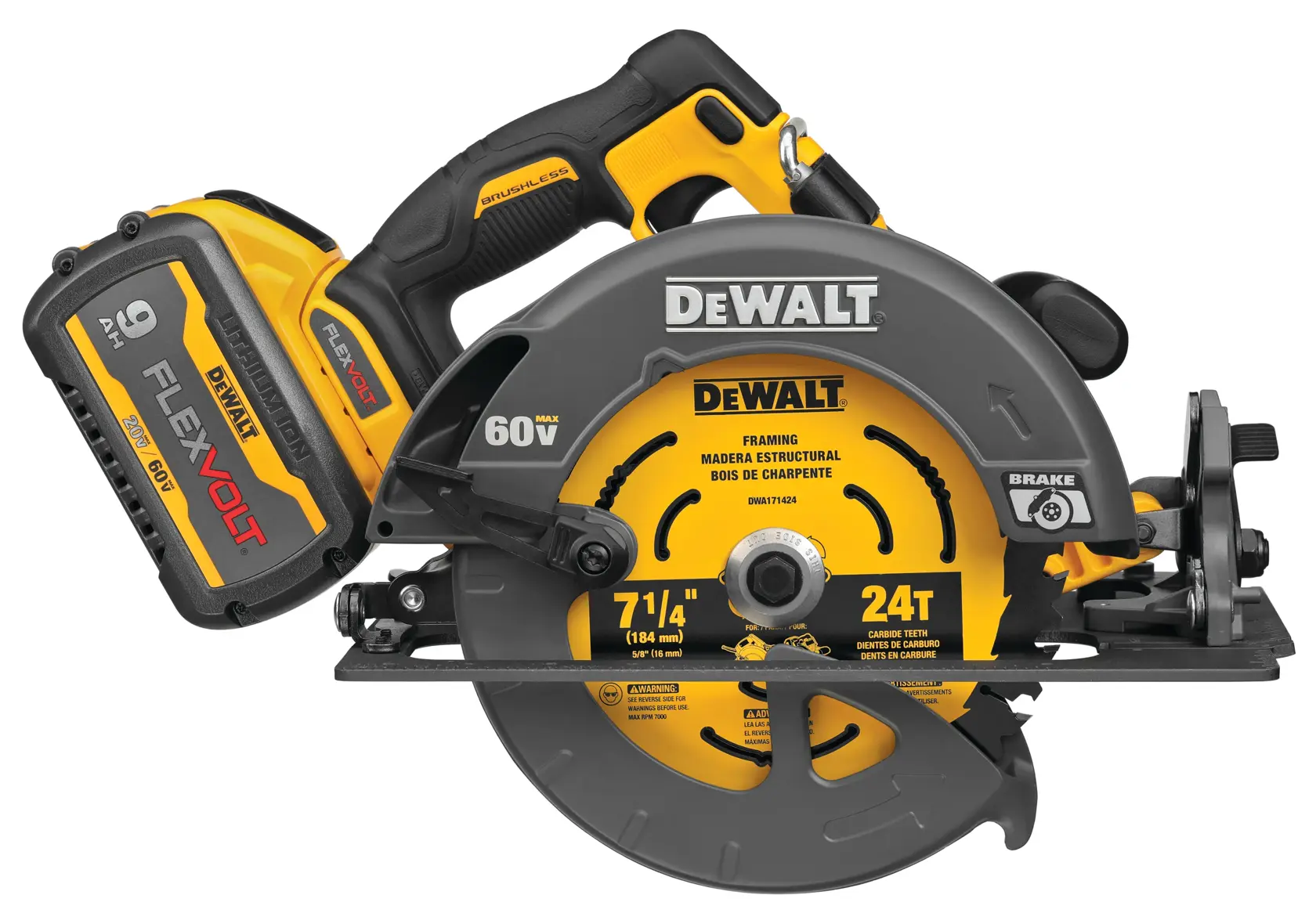DEWALT® 60V MAX* Brushless Cordless 7-1/4-in. Circular Saw with Electronic Brake Kit