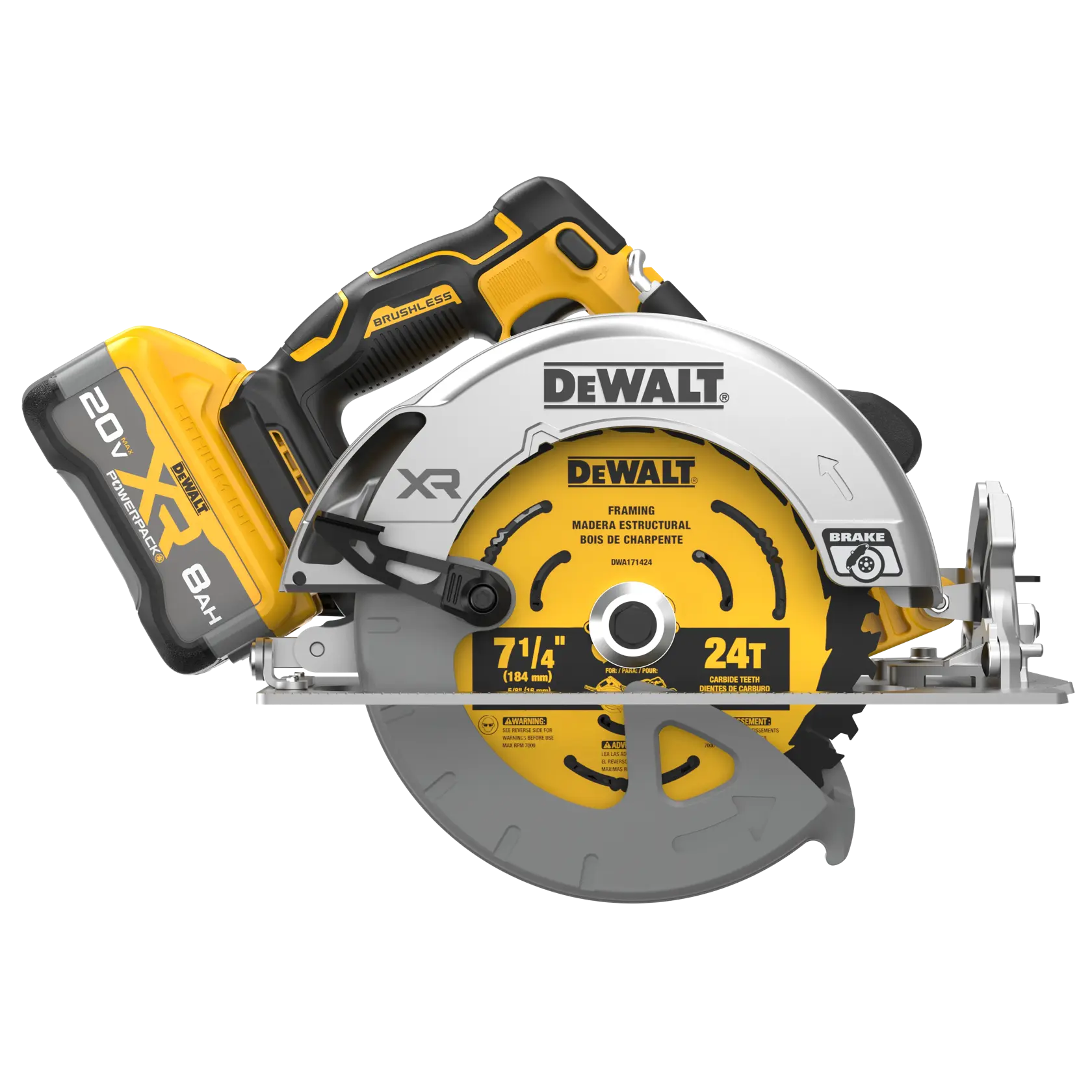 DCS590WW1 front facing side forward view with battery 