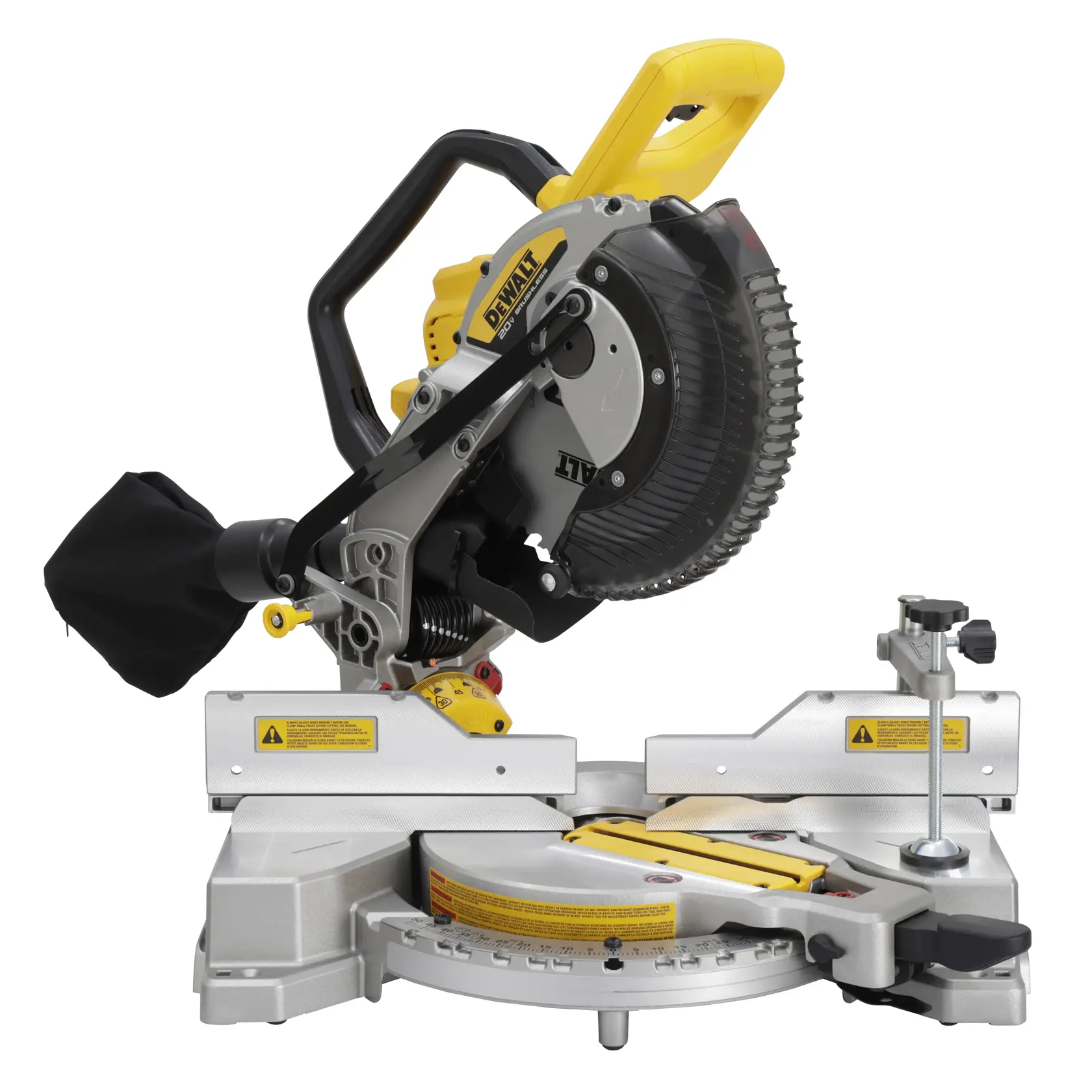 DEWALT 10IN Miter Saw side view of saw  bare open state