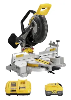 DEWALT 10IN Miter Saw front view of saw kitted open state
