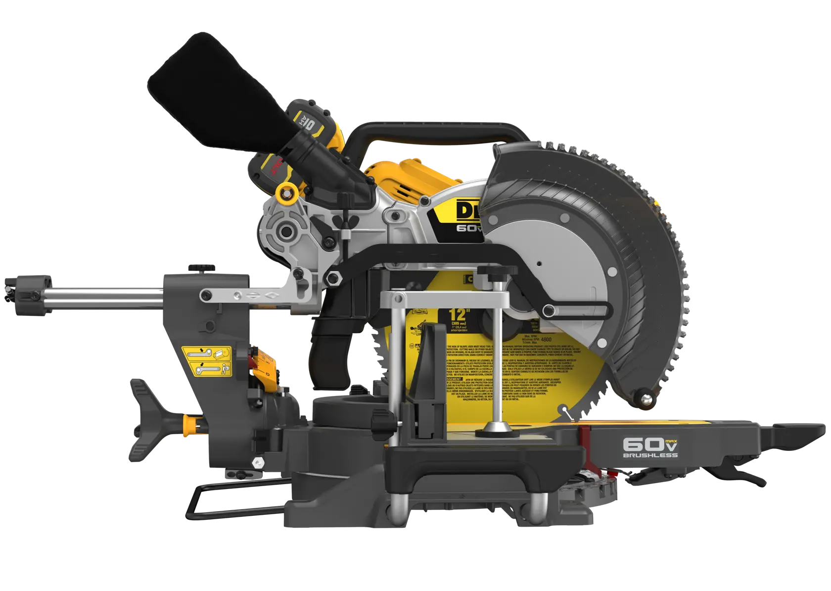DEWALT® 60V MAX* Brushless Cordless 12-in. Double-Bevel Sliding Miter Saw Kit thumbnail 6