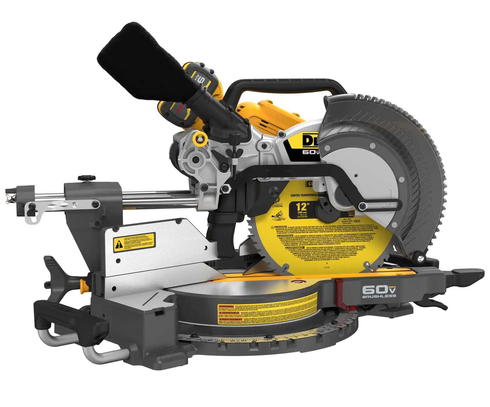 DEWALT® 60V MAX* Brushless Cordless 12-in. Double-Bevel Sliding Miter Saw Kit thumbnail 7