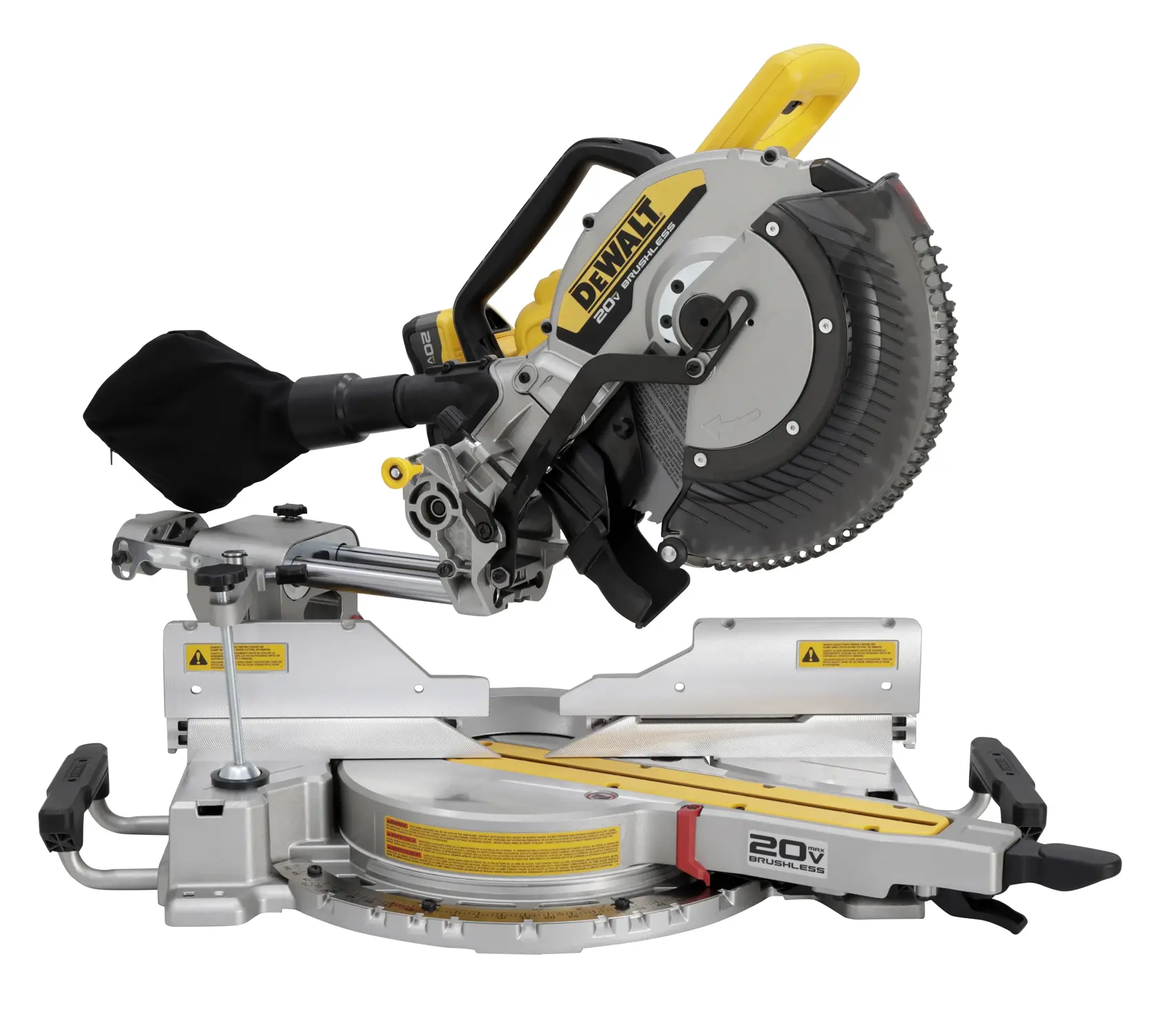 DEWALT Sliding Miter Saw kitted showing back of tool
