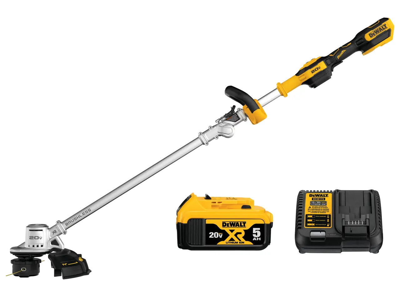 20V MAX 14-in Brushless Cordless Folding String Trimmer Kit