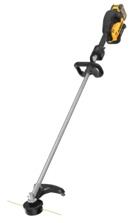 Bush cutter angled view front facing with battery with D-ring feature