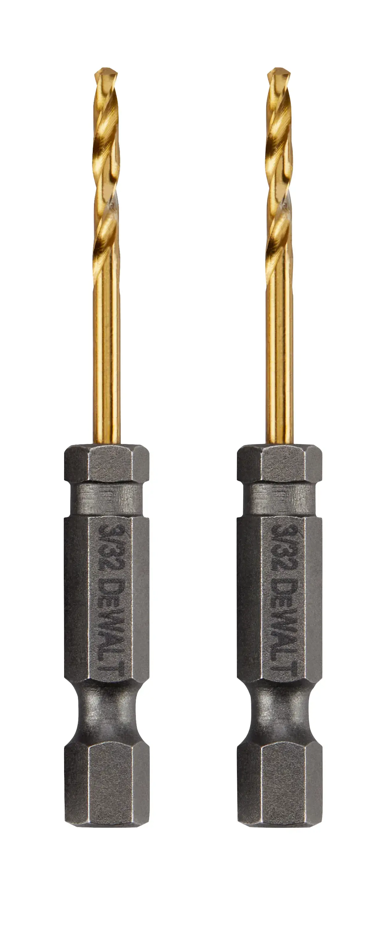 DEWALT® IMPACT READY 3/32-in. (2.4mm) Titanium Nitride Coated Twist Drill Bits (2-Pack)