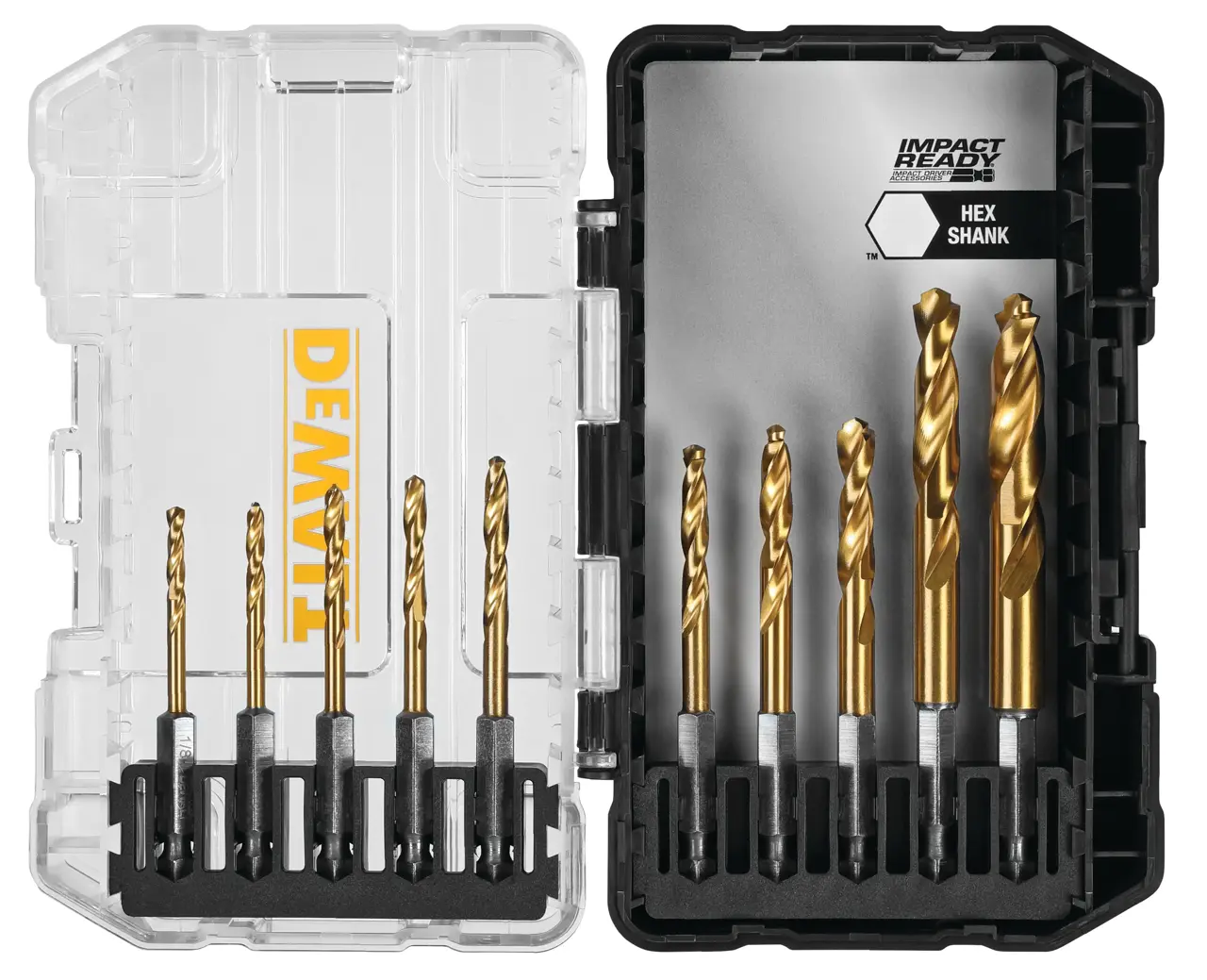 IMPACT READY Titanium Nitride Coating Drill Bit Set With ToughCase+ System